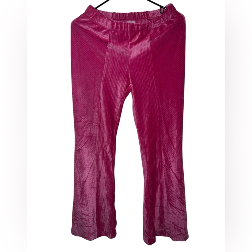 Kids Pink Velvet Pants